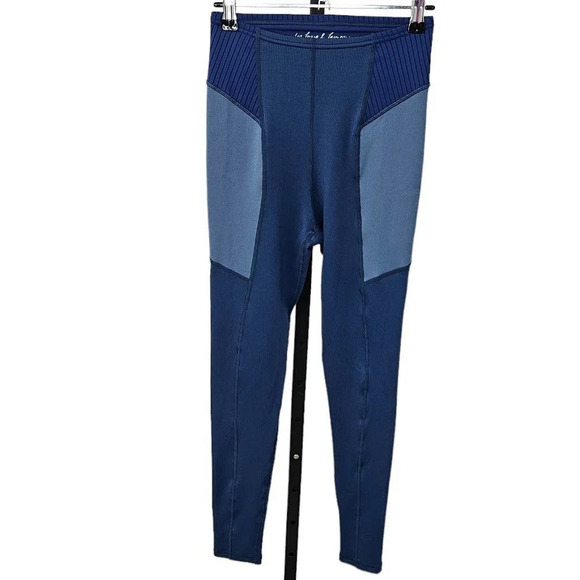 For Love And Lemons Pants - For Love & Lemons Payton High Rise  Ribbed Active Leggings Blue Size Small, NWT